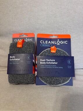 2 Pack - Clean Logic Detox Charcoal Scrubber Body Dual Texture Exfoliator